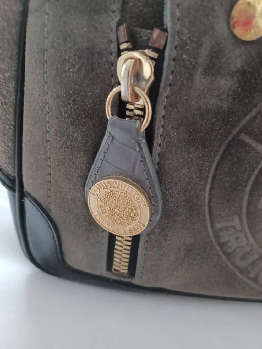 AUTH LOUIS VUITTON HAVANE TRUNK BAG GRAY HANDBAG/PURSE